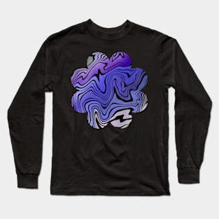 Purple Waves Long Sleeve T-Shirt